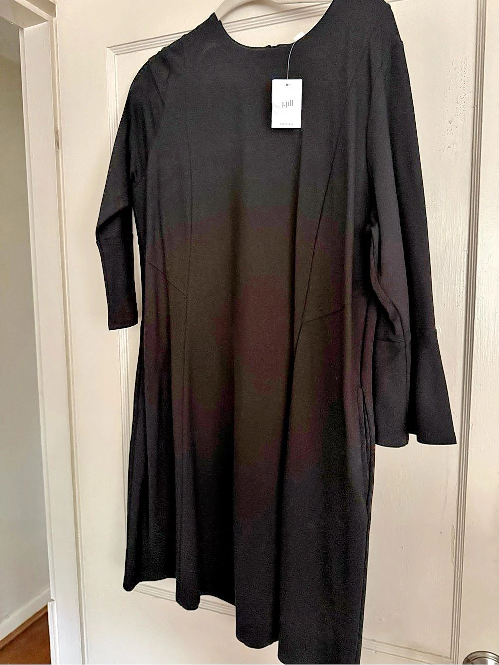 J. Jill Black Long Sleeve Dress Size Large NWT